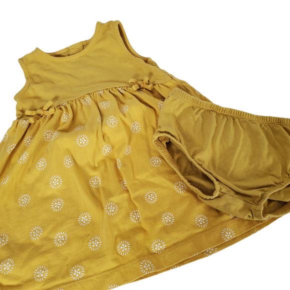 Carters Baby Girls Dress Size 18 Months Yellow 2 Piece - Picture 1 of 8